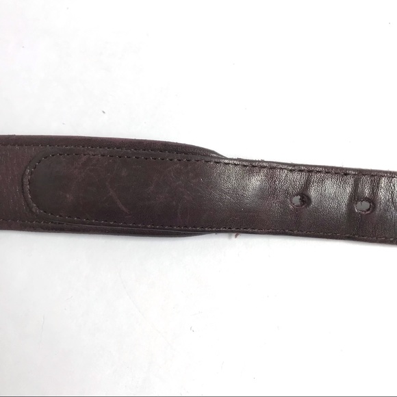 Vintage Coach Men’s 0305 Brown Leather Solid Brass Hardware Belt 38 - Picture 8 of 10